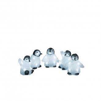 Pingvinbebisar akryl 5st LED