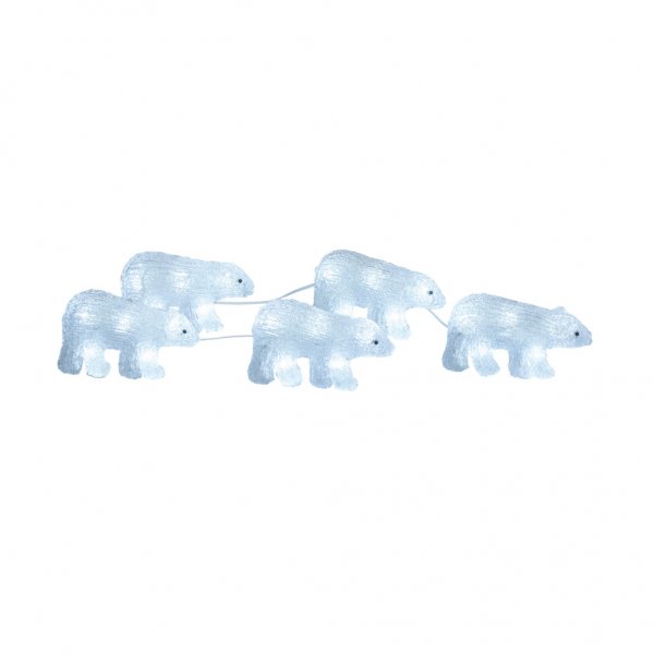 Isbjörnar akryl 5st LED