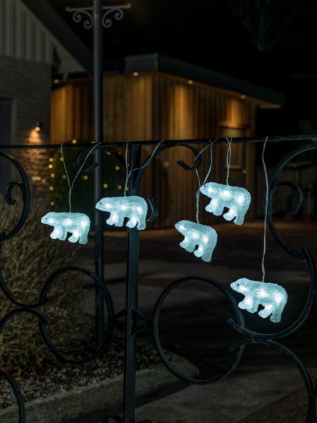 Isbjörnar akryl 5st LED
