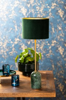 Lamp base Ø10x51 cm PHASMA marble green+antique bronze