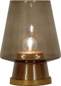 Propp bordlampa trä/glas
