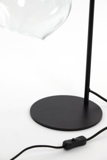Table lamp E14 28x17x50,5 cm RAKEL matt black+clear