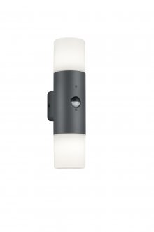 Hoosic wall lamp 2xE27 motion sensor anthracite