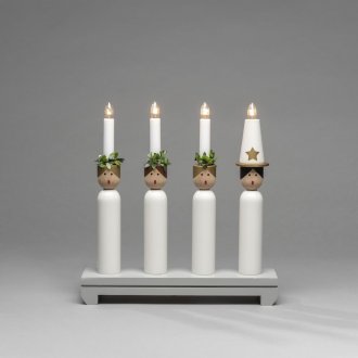 Light candlestick 4 light gray Lucia