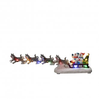 B/O Snögubbar med hundar LED