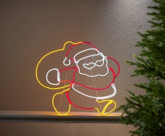 Silhouette Santa with sack LED