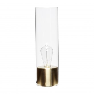 Bordlampa guld/glas Hubsch