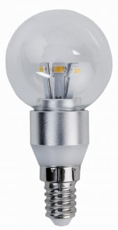 E14 LED klotlampa klar 3W dimbar