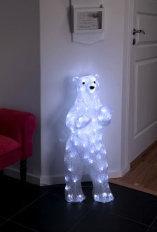 Isbjörn kristalldekoration 80cm LED
