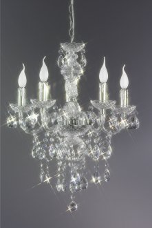Luster chandelier 5L 5xE14 transparent