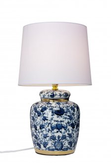 Klassisk blå bordlampa