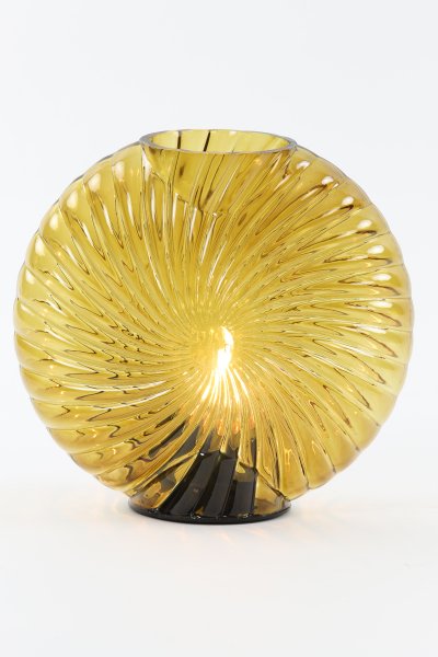 Table lamp LED 20x9x20 cm MILADO glass ocher yellow