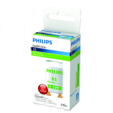 Philips 4-22W Glimtändare S2 4-Ser X2