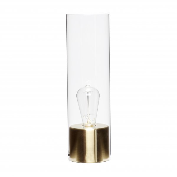 Bordlampa guld/glas Hubsch