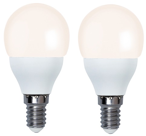 E14 klotlampa LED 3W 2-pack