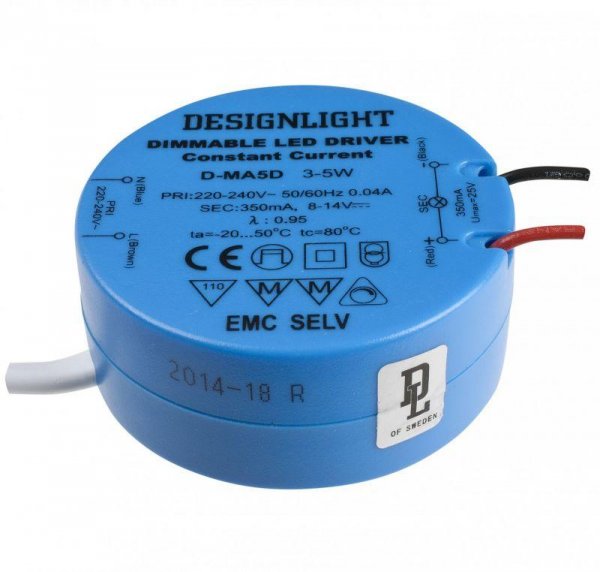 350mA LED transformator > tak/kopplingsdosa
