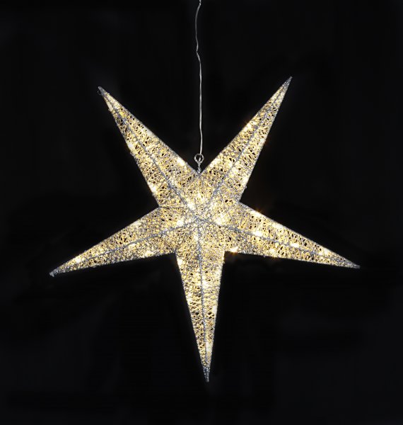 Silver star outside 55cm