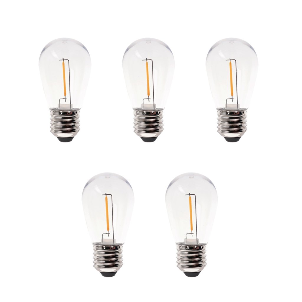 Deco bulb x 5, E27 12V (varmvit) (Transparent)