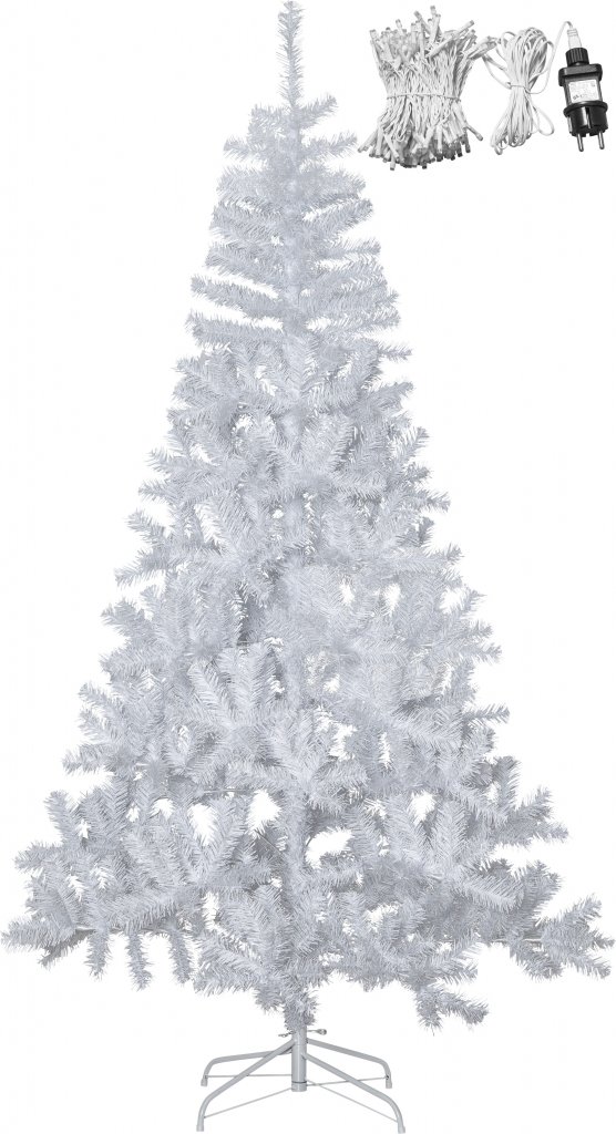 Julgran med LED Alvik (Vit)
