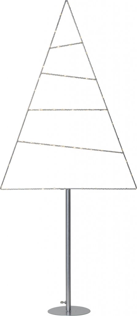 Star Trading Triangle dekorationsträd 116cm (Silver)