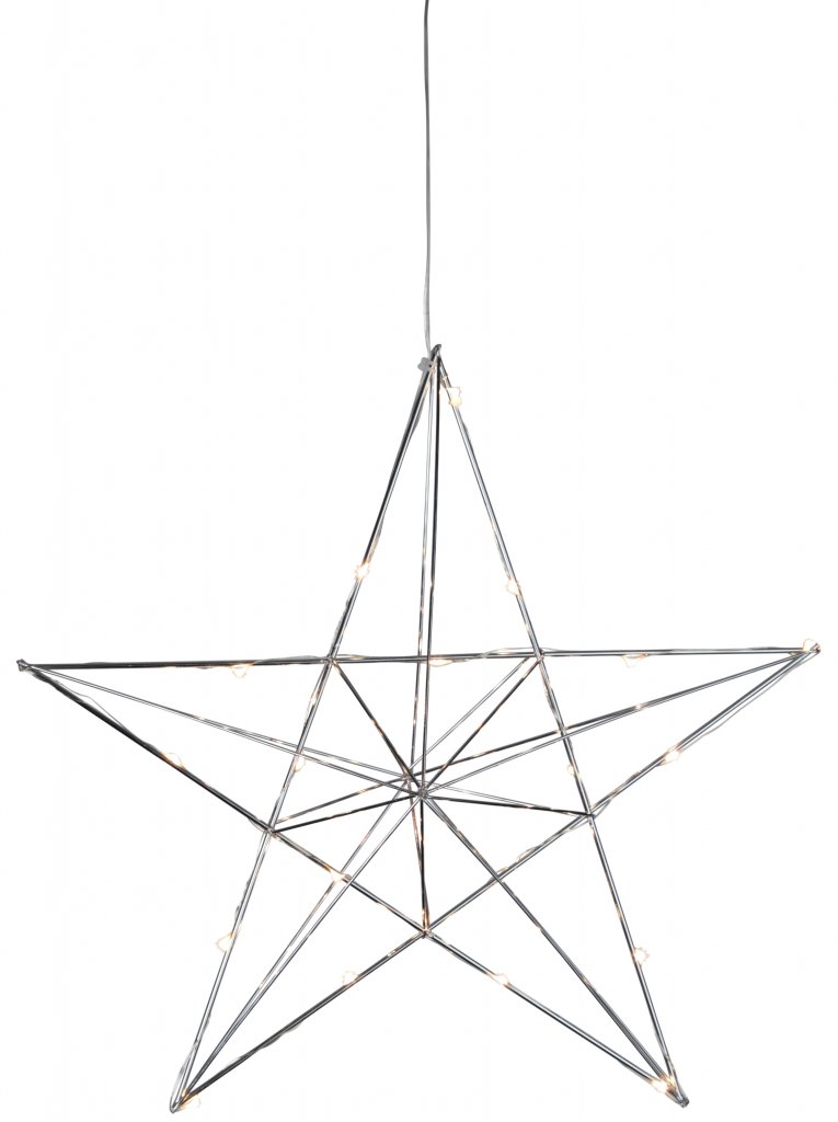 Star Trading Line metallstjärna LED (Krom)
